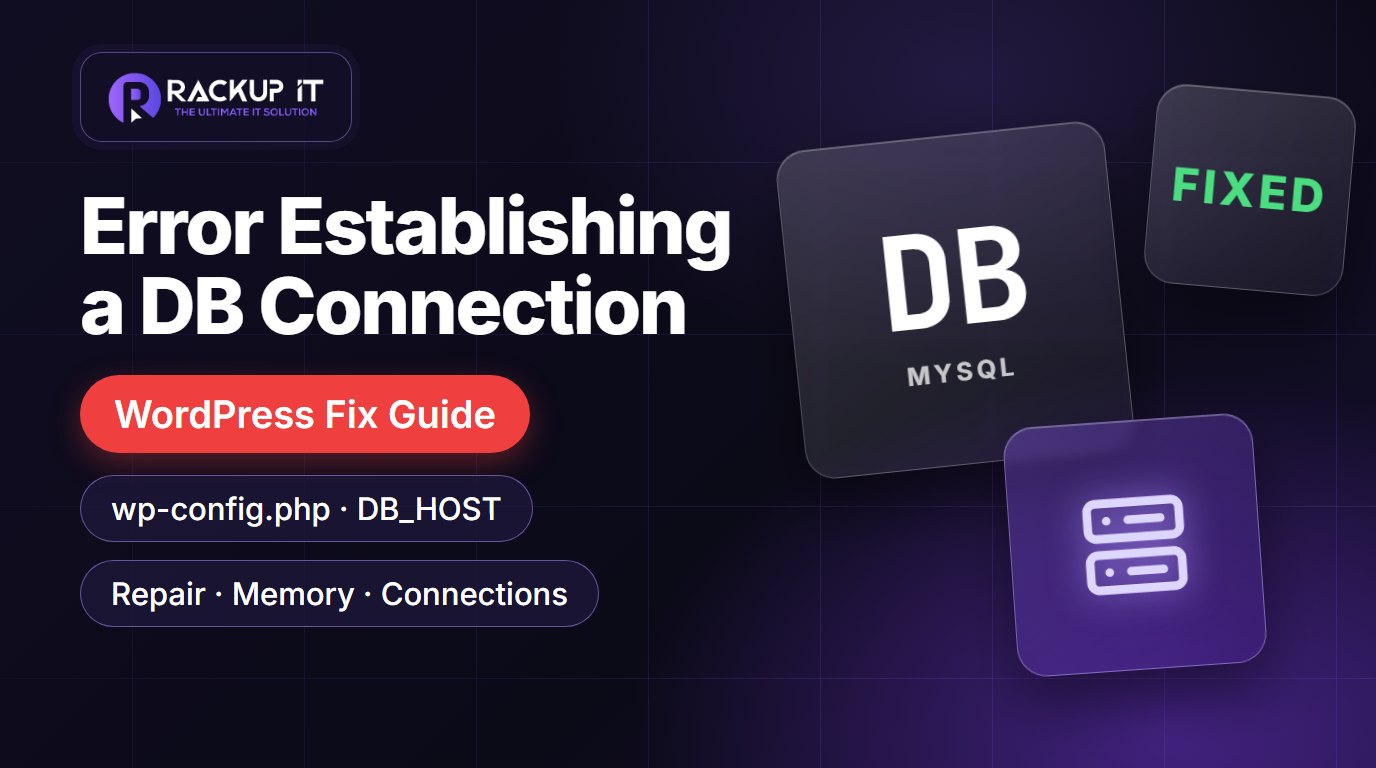 Fix error establishing a database connection in WordPress cover